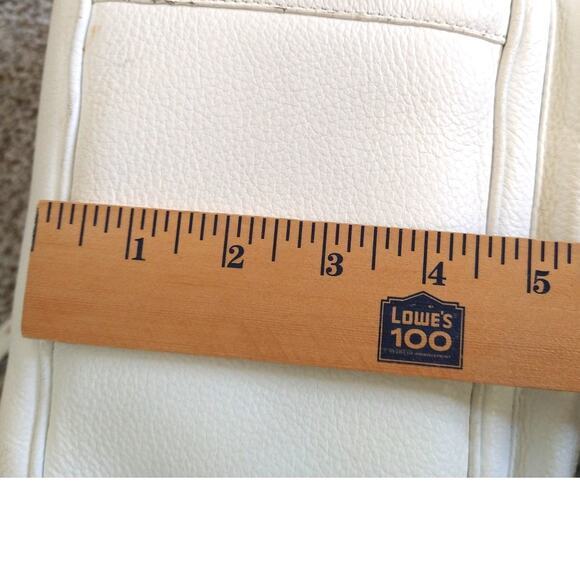 Sigrid Olsen White Leather Shoulder Bag Light Blue Lining Pre-Owned - Picture 4 of 16